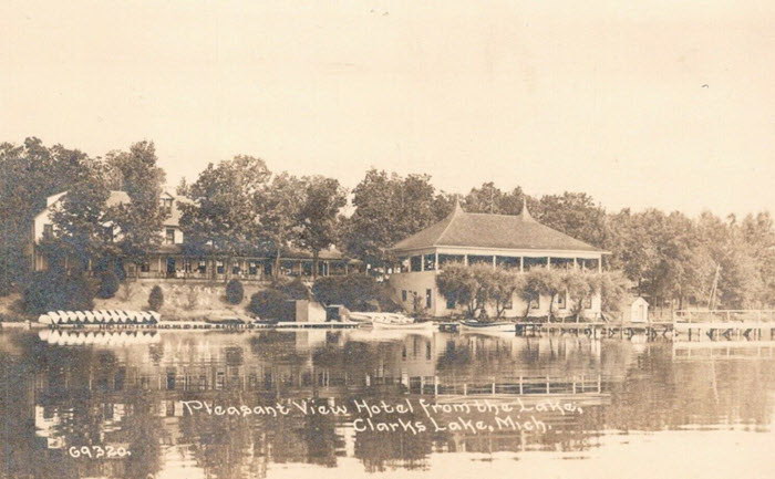 Pleasant View Hotel and Dance Pavillion - Old Post Card View (newer photo)